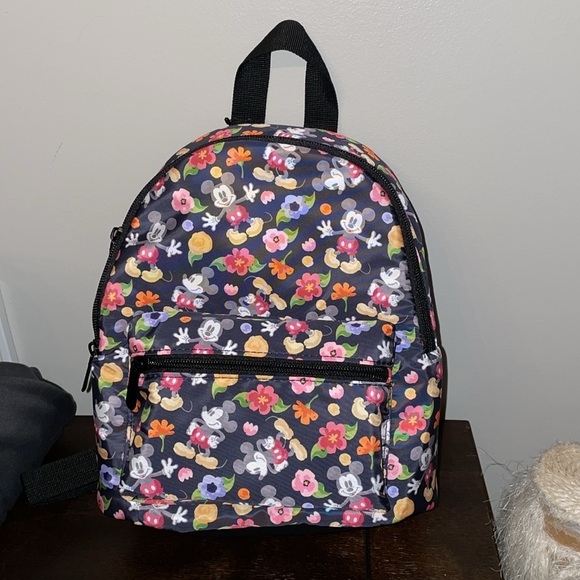 Disney Handbags - NWT Disney Mickey Mouse Floral Mini Backpack
